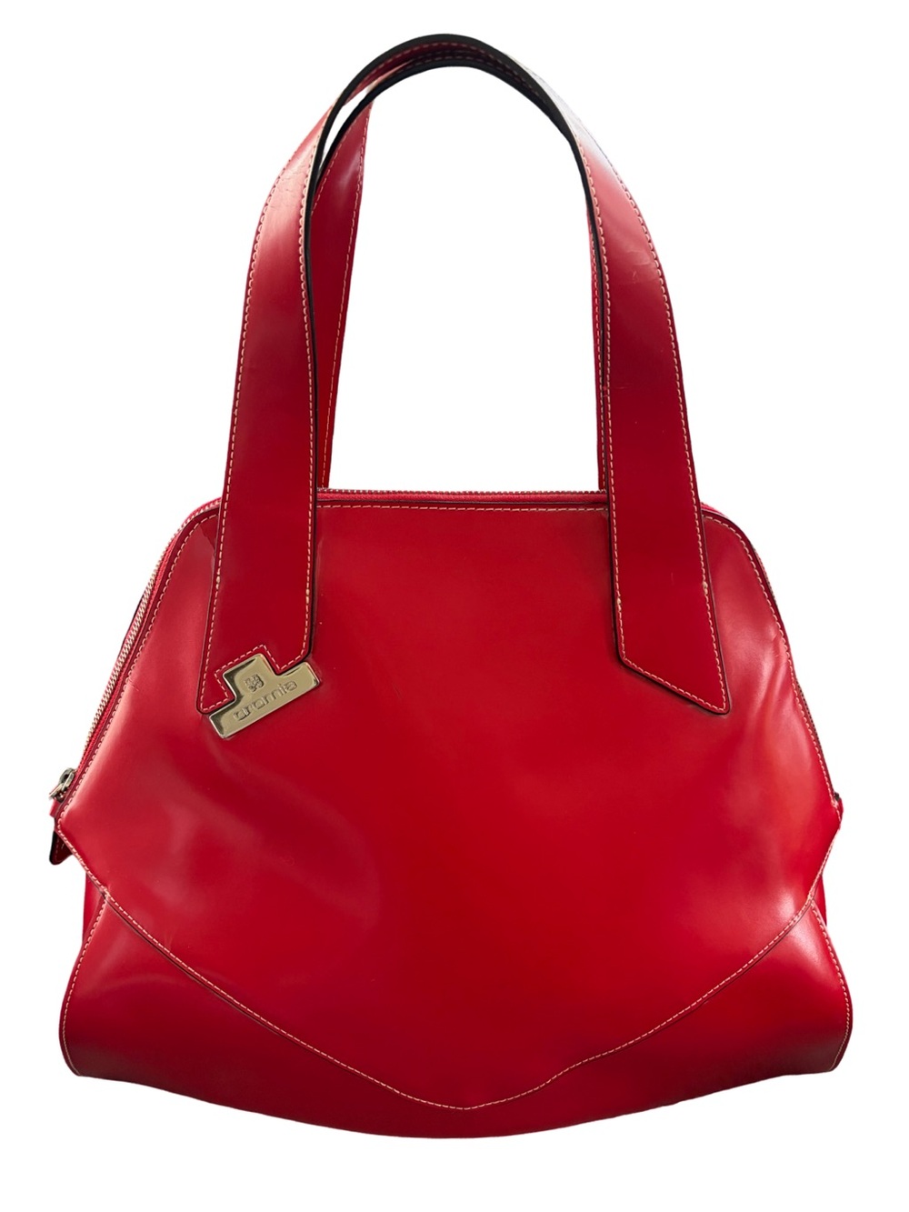 Cromia Red Genuine Leather Made in Italy Shoulder Bag
